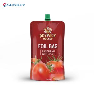 Quality VMPET Custom Printed Spout Pouch Bags Stand Up Drink Pouch Packaging Clear Wine Bag wholesale