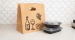 Custom Die Cut Paper Shopping Carrier Bag With Logo Printed White Brown Kraft