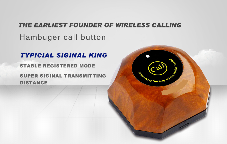Hospital wireless nurse calling button with 1m prolonged cable