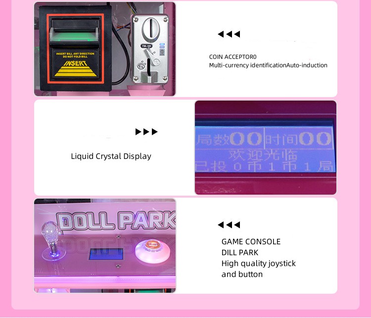 Age 8 Years Plush Doll Crane Machine Direct Supply 80KG Coin Operated Claw Game Center