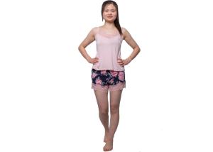 Quality Short Loungewear Set Super Soft Womens Summer Nightwear Wide Lace Decorate wholesale