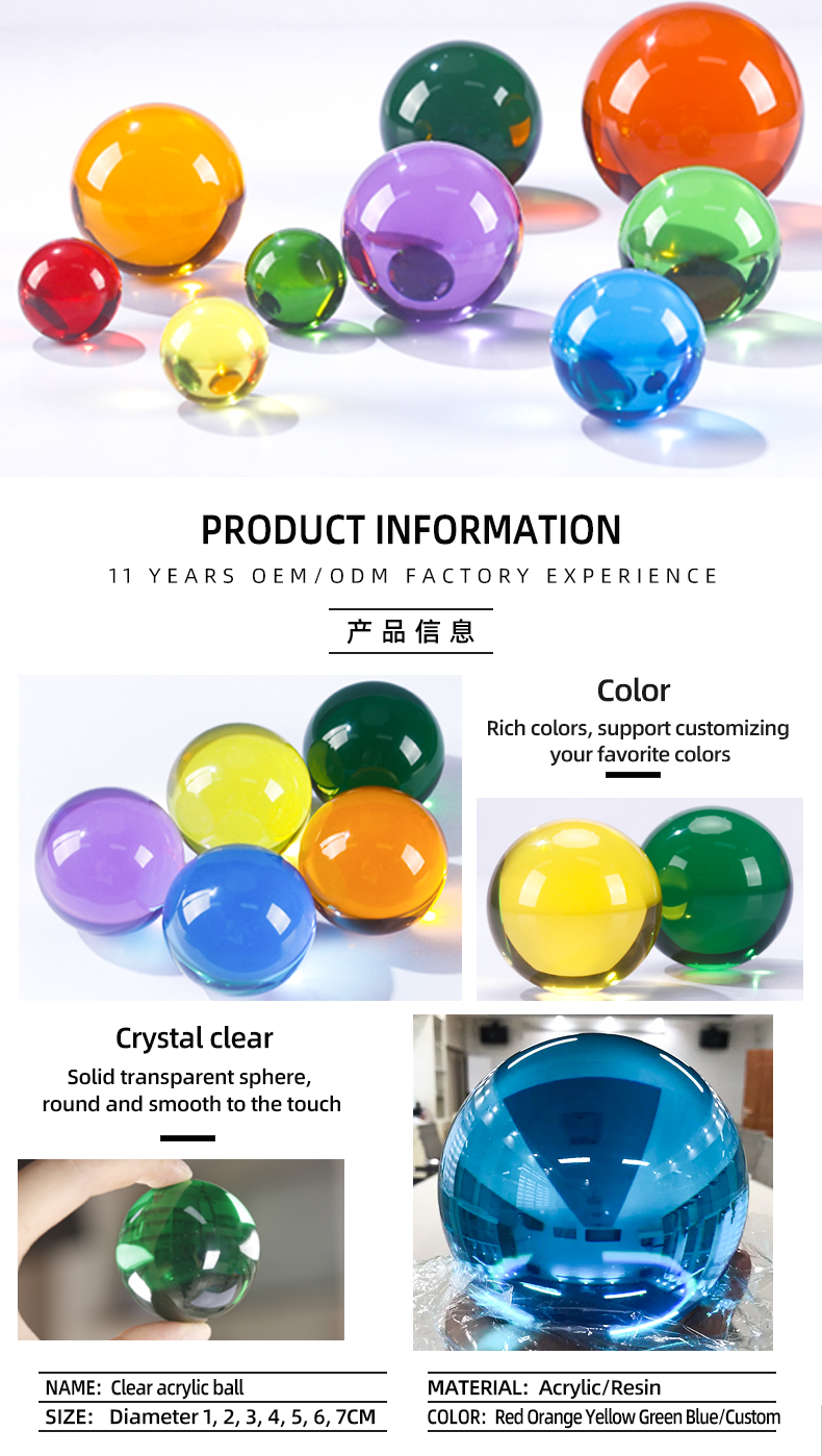 120g Resin Ball Clear Transparent Play Juggling Balls