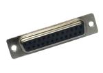 25 Pin Black DB D SUB Connector Solder Female Straight Type DP Socket