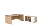 Amerian Walnut Wooden Office Manager Desk With 5 Years Warranty