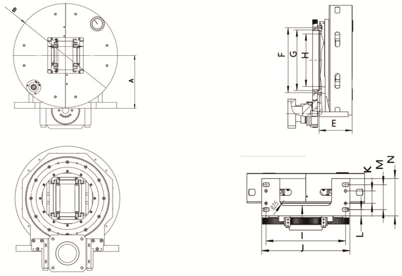 Automatic Laser Pneumatic Chuck For CNC Lathe Tube Cutting Machine