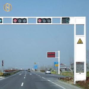 Quality Hot Dip Galvanized Traffic Light Post Earthquake Resistant Long Service Life wholesale