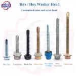 ISO Standard Black Yellow ZINC Finish Self Drilling Tek Screw for Sheet Metal
