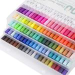 12/24/36/48/60/80/100 Colors Fineliners Water Color Art Markers Pen Dual Tip