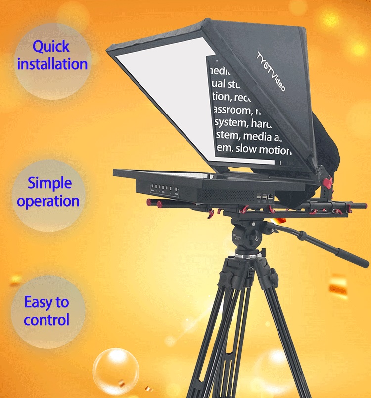 24 Inch Live Broadcast Studio Prompter with Built-in Computer and Bestview Video Support