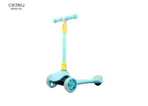 Quality Blue 3 Wheel Kids Scooter PU With Adjustable Height wholesale