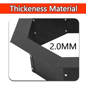 Heavy Duty Steel DIY Campfire Fire Pit Insert Ring Liner Octagon 38" Outer 30" Inner for Outdoor Patio Backyard Wit