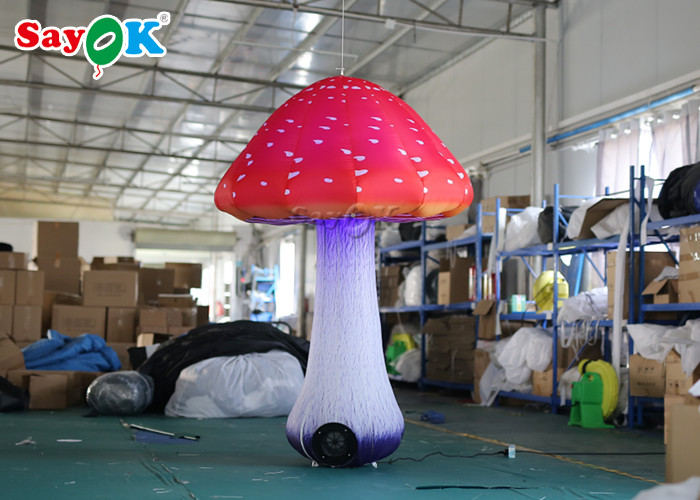 Oxford Cloth 2m Inflatable Mushroom For Theme Park Stage Decorations