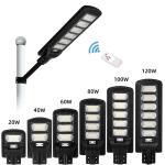 6000K 100W 200W 300W Solar Street Lights Outdoor Lamp Ip65 Remote Control