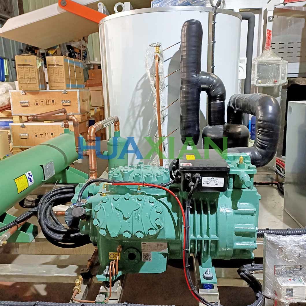 8 Ton Water Cooling Flake Ice Machine, Durable and Easy Operation Fresh Water Ice Making Machine