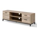 Modern Grey Curved Corner Glass TV Stand for Living Room Elegant and Customizabl