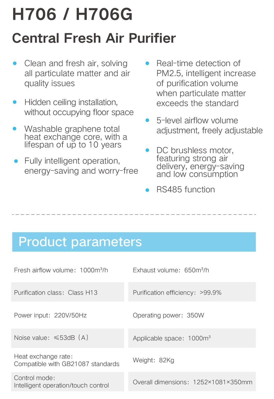 Commercial Use Ventilation with Air Purifier Central Air Exchange Equipment