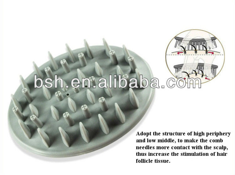 Watertight Scalp Massaging Shampoo Brush BF6002 Piano Finish Red Color