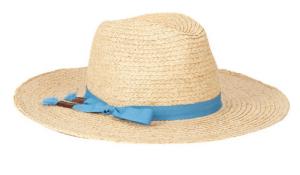 Quality natural braided raffia Continental fedora wholesale