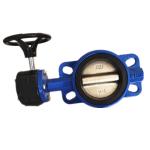 ISO 5211 Wafer Type DI Butterfly Valve Resilient Seat