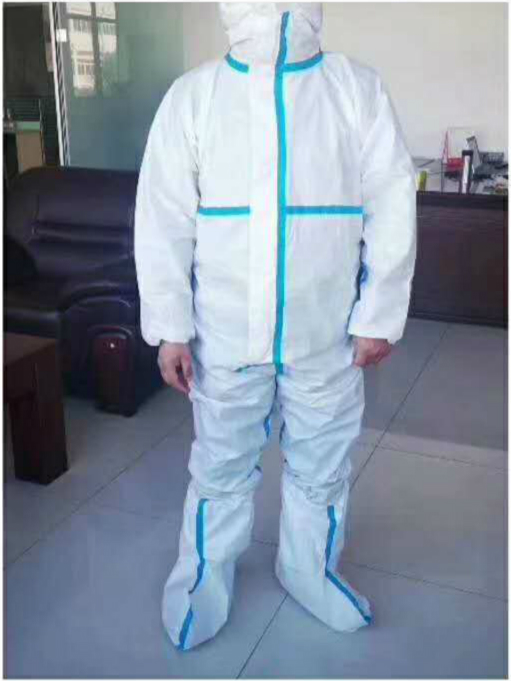 Sms Non Woven Disposable Medical Coverall Waterproof Dustproof white Color