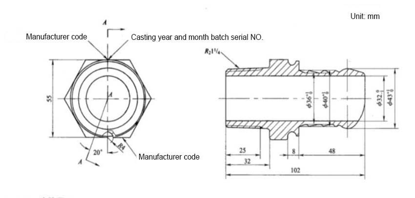 11MPA Railway Braking System Hose Connector UIC Standard Electrophoretic Coated