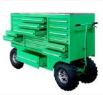Automotive Tool Cart With Stainless Steel Wheels Garage Storage