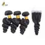 Unprocessed 100% Human Natural Brazilian Virgin Loose Wave Hair Bundle