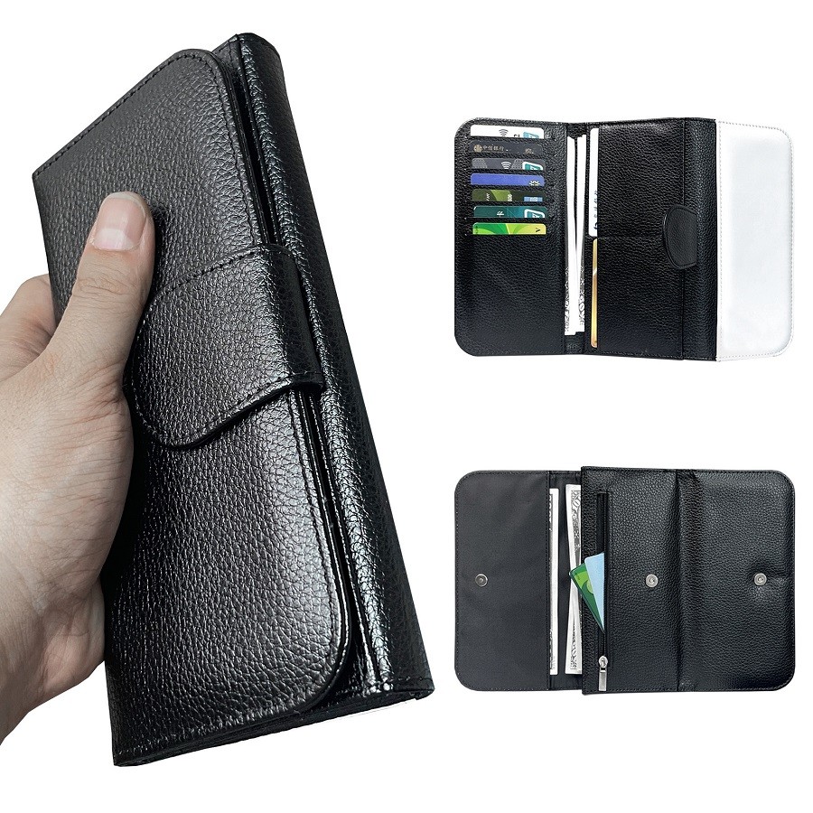 Three Fold Large Size Sublimation Continental Wallet With Multiple Card Slots Clutch For Man And Lady