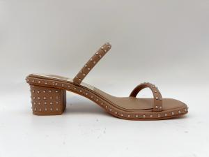 Quality Soft Open Toe Soft Slippers Cow Leather Tan Womens Open Toe Flats wholesale