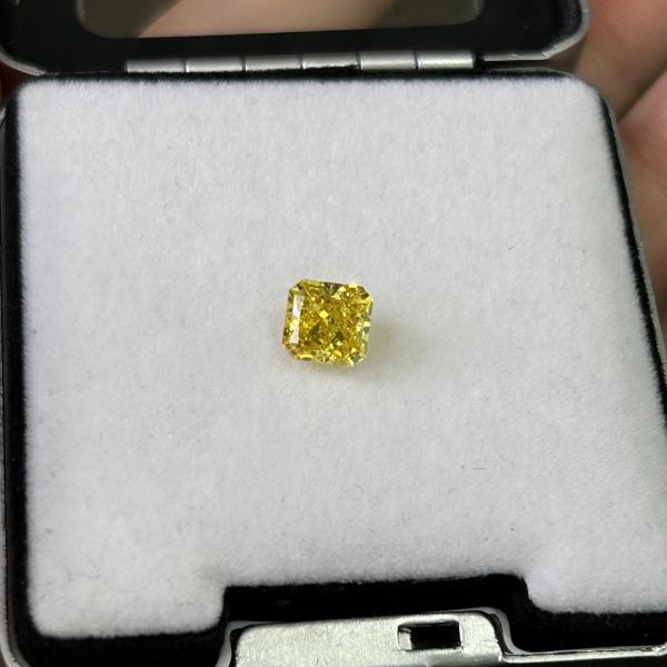 1.56ct Synthetic Yellow Diamond HPHT Lab Grown Diamonds Fancy Vivid Yellow SI2