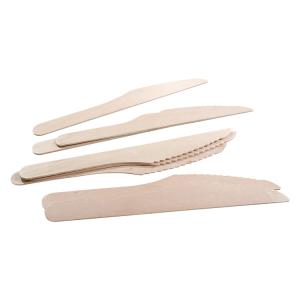 Quality OEM Nontoxic Biodegradable Wooden Cutlery , Compostable Wooden Disposable Utensils wholesale