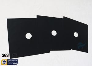 Quality PTFE Coated Fiberglass Fabric Stovetop Burner Protector Gas Range Black 260℃ wholesale