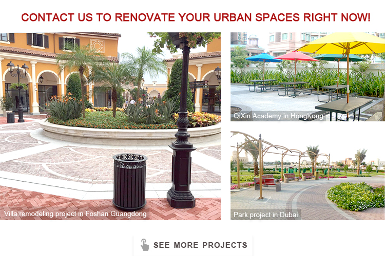 Public Round Outdoor Cigarette Ashtray Flanged Surface Mounted Type