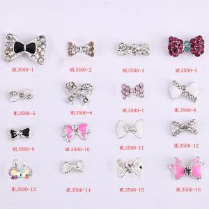 Quality Hot NEW Wholesale nail art Jewelry 3D Bows Alloy Nail Art Jewelry Number ML3500-01-16 wholesale