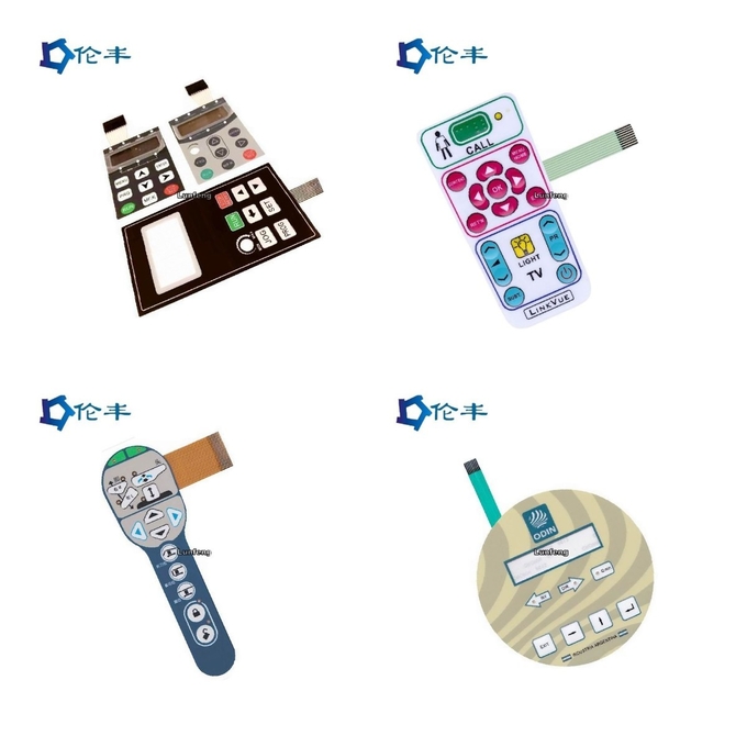 Flat Membrane Switch Overlay Matte Metal Dome Touch Panel Overlay