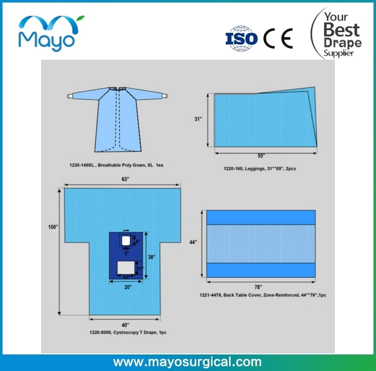 Drape Supplier Surgical Cystoscopy Pack With Gown