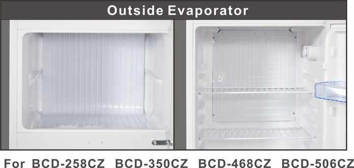 350L Big Capacity Double Door Upright Top Freezer Refrigerator Bcd-350