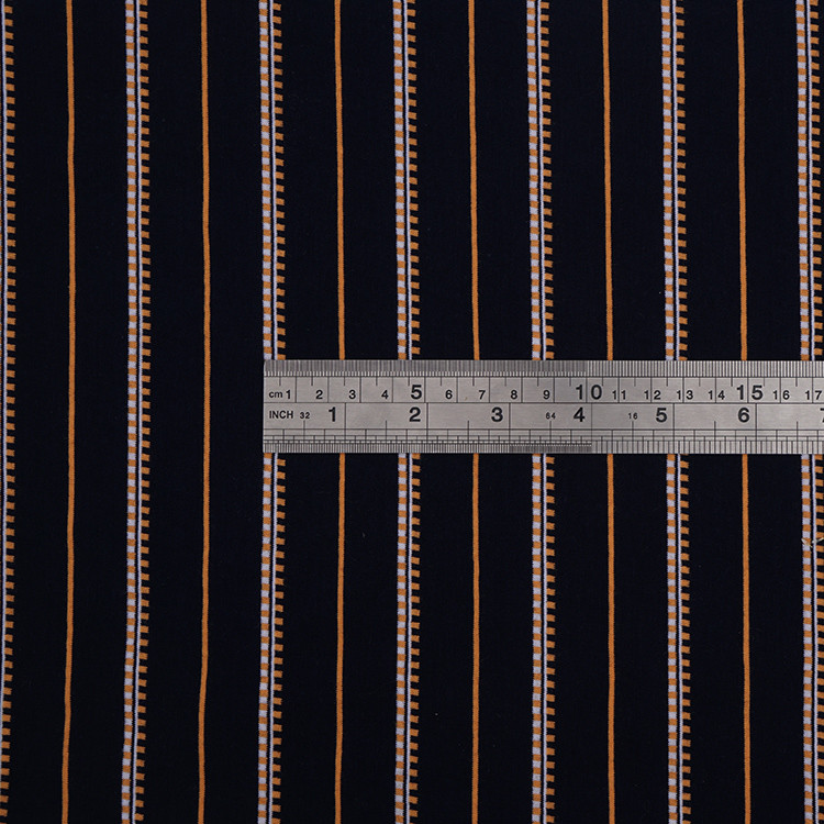 32S Cotton T Shirt Fabric Tightly Woven 180g Yarn Dyed Stripe Material