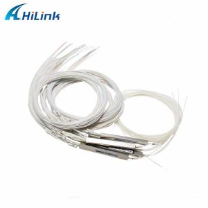 Quality Optical Fiber PLC Splitter WDM Solution 1*2/4 Steel Tube Type 0.9mm Bare Fiber Hilink wholesale