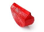 Plastic Basket Acrylic Clutch Bag Large Space Unique Shape For Travelling