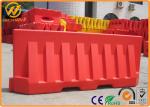 2000*800Mm Plastic Jersey Barrier / Flood Water Filled Barriers Yellow Red White