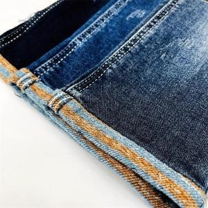 Quality 13.5Oz Indigo Dyed Denim Cotton Polyester Blended Stripe Jeans Inner TianSL wholesale