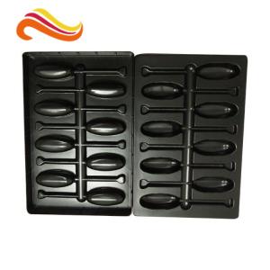 Quality Recyclable Electronic Component Packages Black PET/PVC/PS Large Plastic Tray wholesale