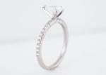 White Gold Real Diamond Jewellery Ring 1.33ct Pear Cut PS 6×8mm For Engagement