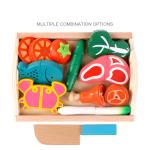 Montessori 9.5cm Wooden Cutting Fruit Magnetic Vegetable Toy