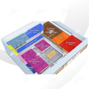 Quality 10-YMQSS Pharmacy Store Zoning With Natural Wood Luxury Style wholesale