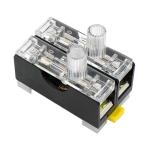 2P 35mm Din Rail Fuse Holder Twin 3AG Fuse Block With Polystyrene Cap