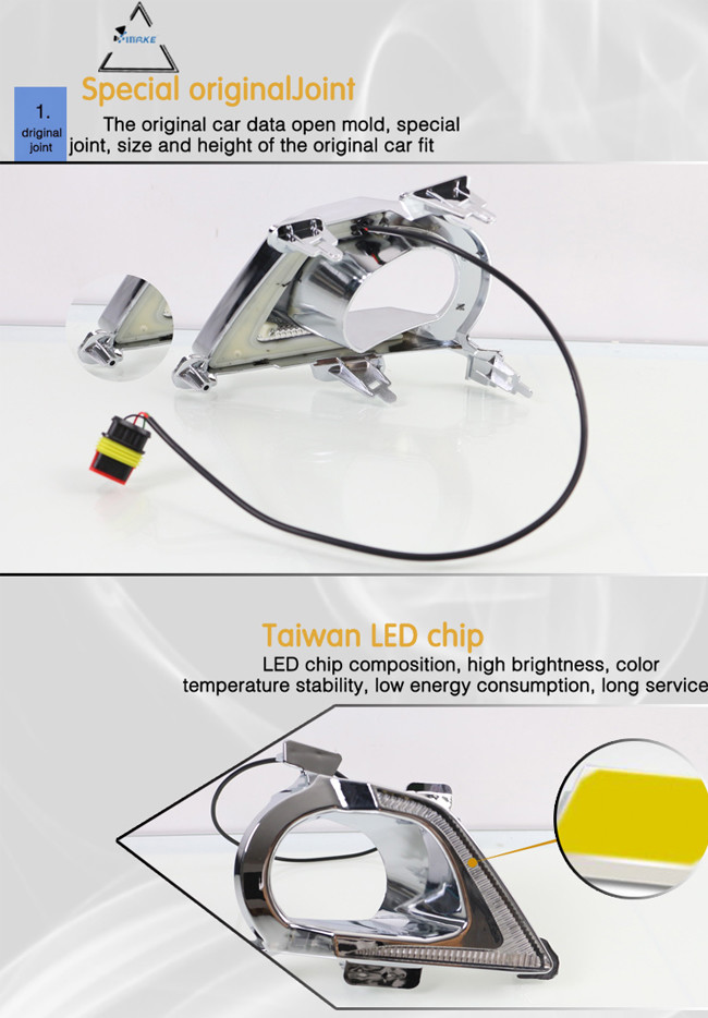 New Design Led Daytime Running Light Drl For Innova Crystal Front Head Lamp