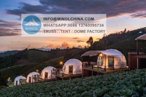 Quality 3.6M Transparent PVC Steel Pipe House Getaway Igloo Dome Tent Glamping Geodesic Domes wholesale