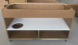 Quality wooden Bathroom vanity with metal legs /bathroom cabinet /HOTEL VANITY V-008 wholesale